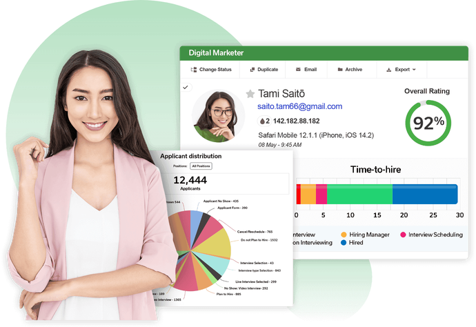 alt="ATS portal metrics on time-to-hire, broken down by each hiring phase"