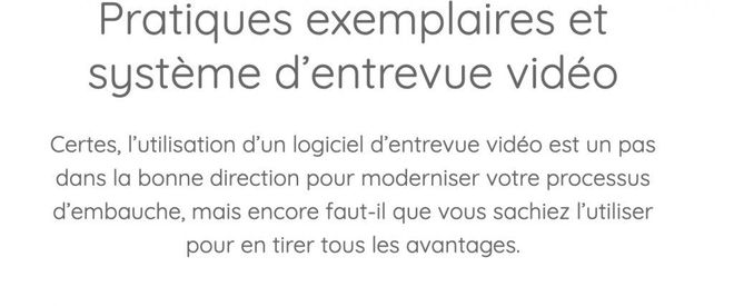 Meilleures pratiques et description du système d'entretien vidéo