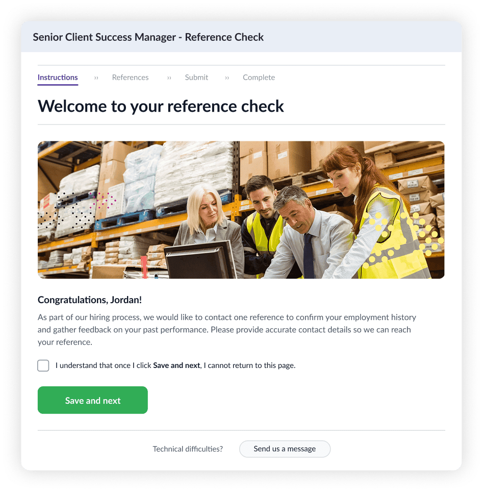 Automated reference requests
