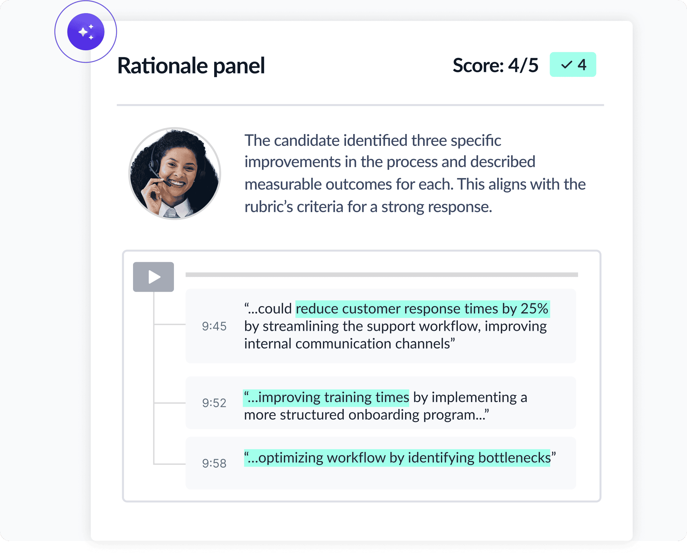 Candidate Response Scoring