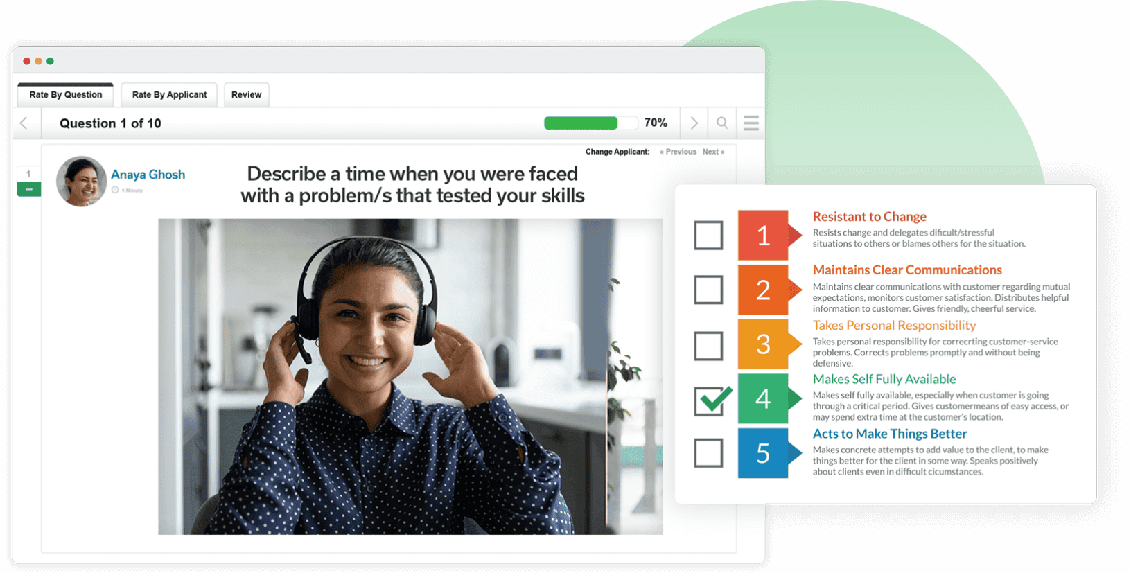 Consistent candidate evaluation