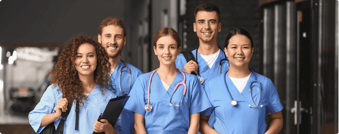 A Group of nurses posing for a picture