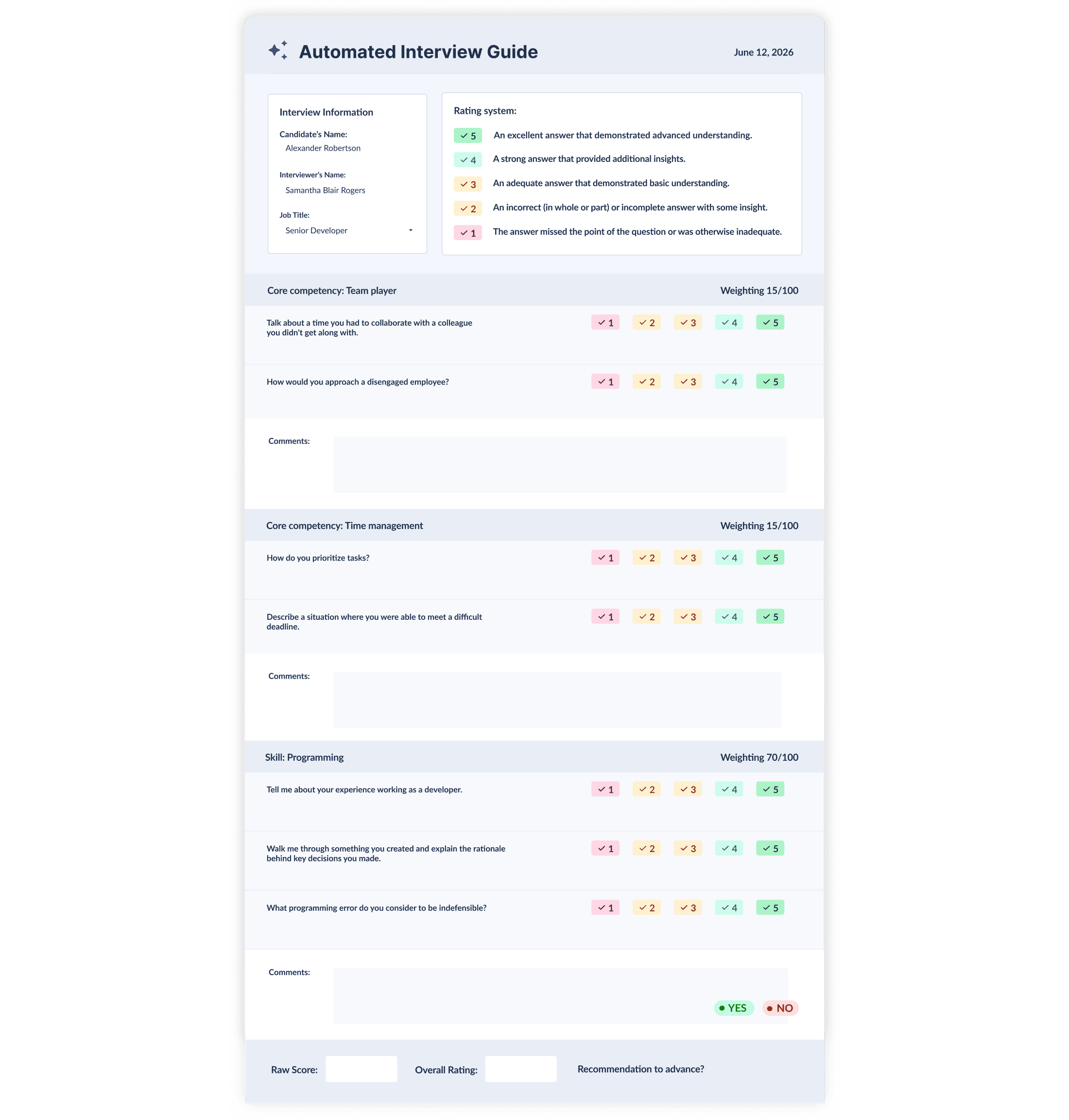 Structured Guide