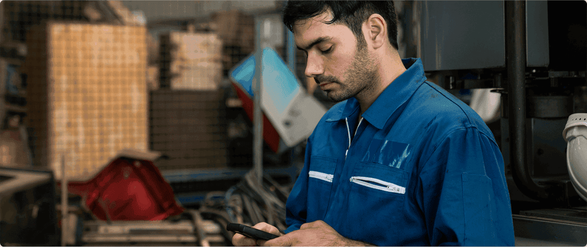 Man on the phone applying for a job