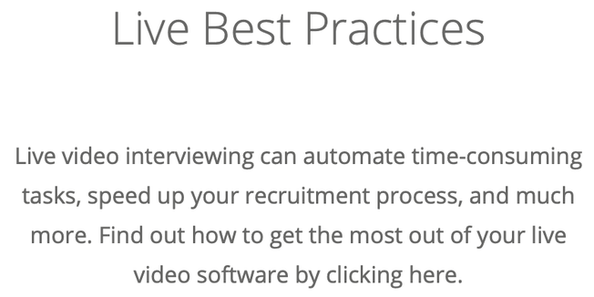 live best practices