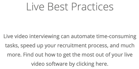 live best practices