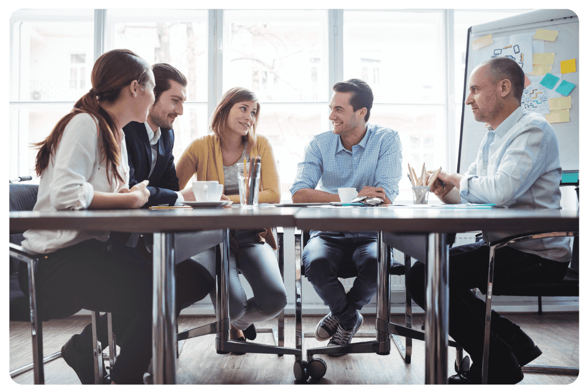 People sitting in an office