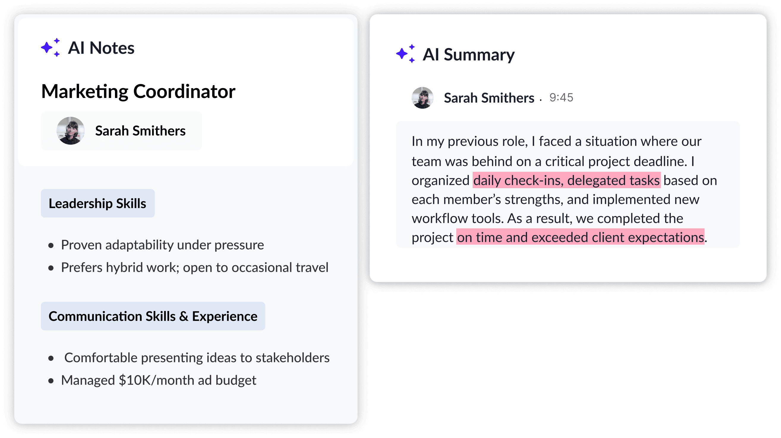 Recruiter Experience