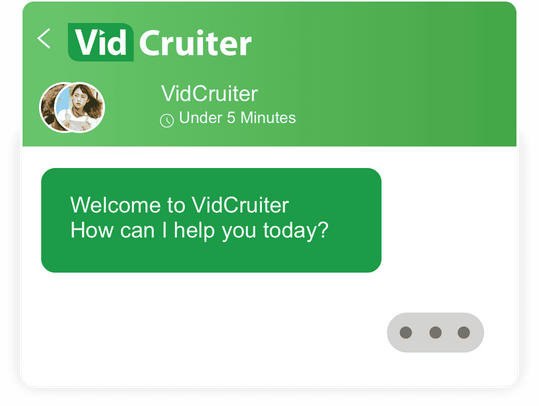 Vidcruiter Website Chat Box